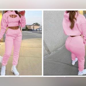 3 Piece Crop Jogger Set